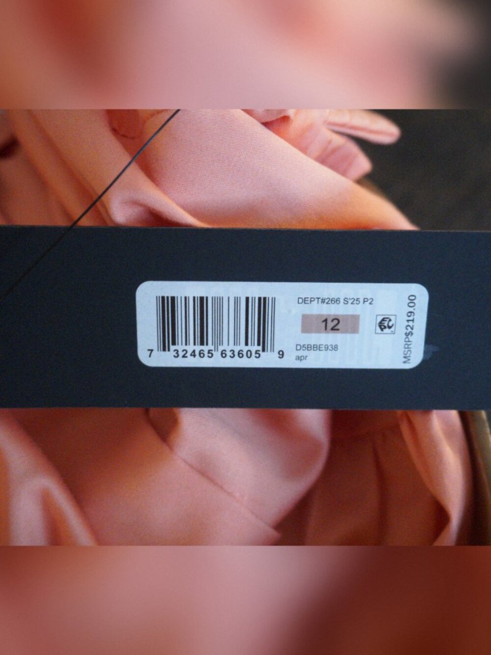 ๐ NWT Donna Karan Peach / Coral Belted Shirt Dress Size 12 ๐ - Picture 6 of 8